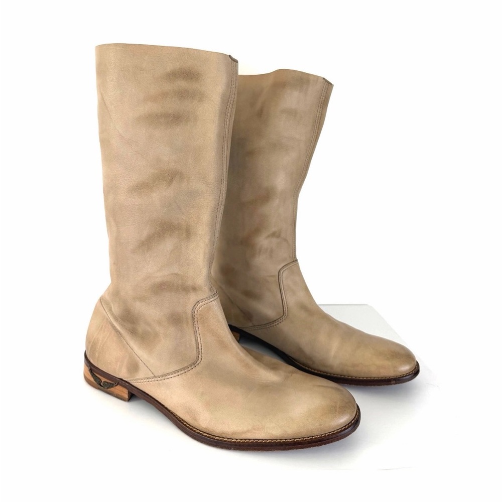Knee-High Leather Zadig & Voltaire Mid-Calf festival vibe Boots 40 US 10
